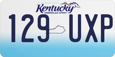 KY license plate 129UXP
