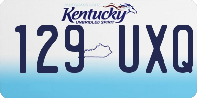 KY license plate 129UXQ