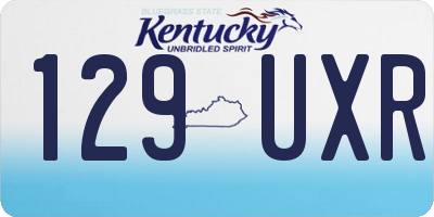 KY license plate 129UXR