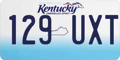 KY license plate 129UXT