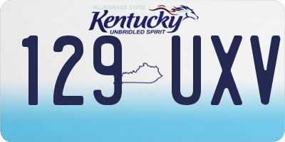 KY license plate 129UXV