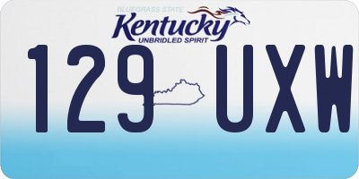 KY license plate 129UXW