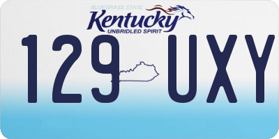 KY license plate 129UXY