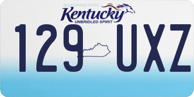 KY license plate 129UXZ