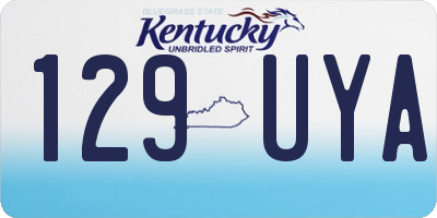 KY license plate 129UYA