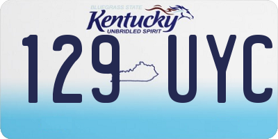 KY license plate 129UYC