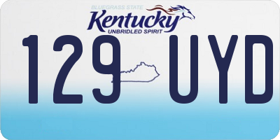 KY license plate 129UYD