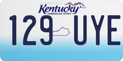 KY license plate 129UYE