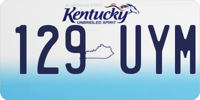 KY license plate 129UYM