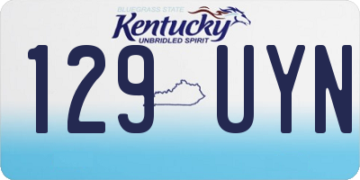 KY license plate 129UYN