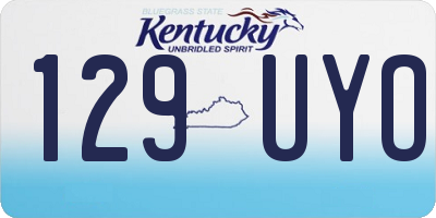 KY license plate 129UYO
