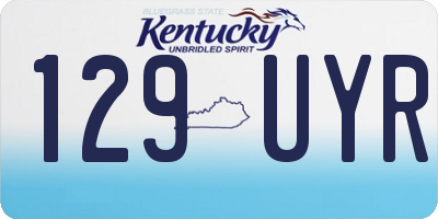 KY license plate 129UYR