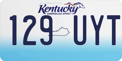 KY license plate 129UYT