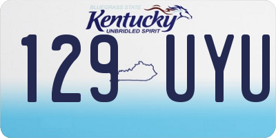 KY license plate 129UYU