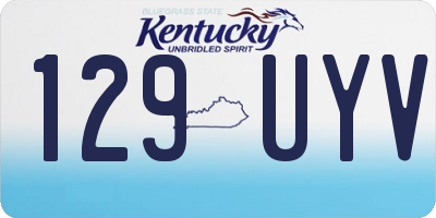 KY license plate 129UYV