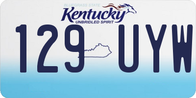 KY license plate 129UYW