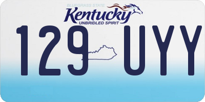 KY license plate 129UYY
