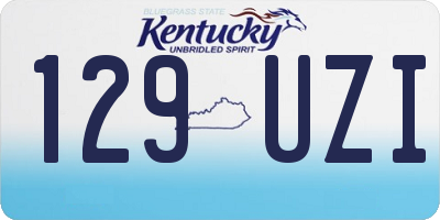 KY license plate 129UZI