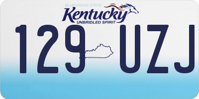 KY license plate 129UZJ