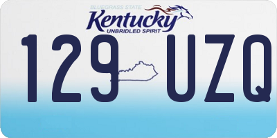 KY license plate 129UZQ