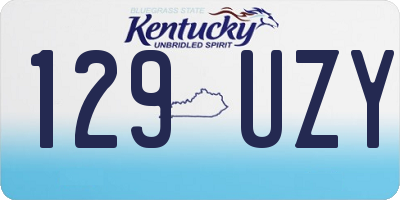 KY license plate 129UZY