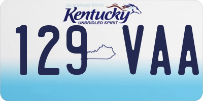 KY license plate 129VAA