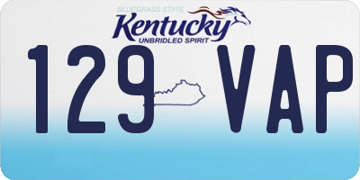 KY license plate 129VAP