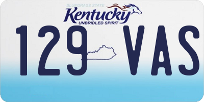 KY license plate 129VAS