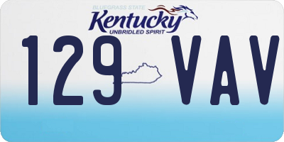 KY license plate 129VAV