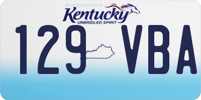 KY license plate 129VBA