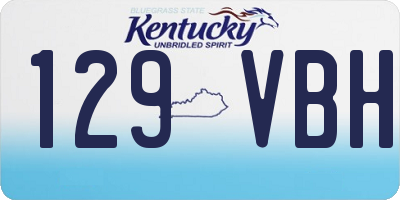 KY license plate 129VBH