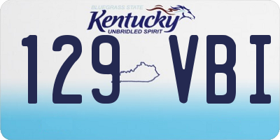 KY license plate 129VBI