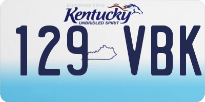 KY license plate 129VBK