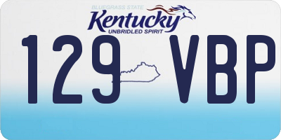 KY license plate 129VBP