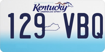 KY license plate 129VBQ