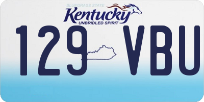 KY license plate 129VBU