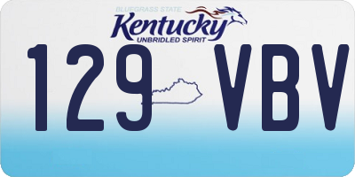 KY license plate 129VBV