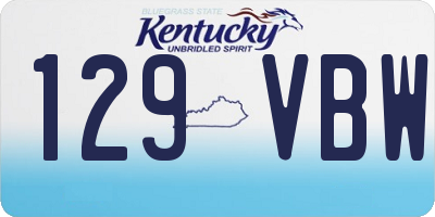 KY license plate 129VBW