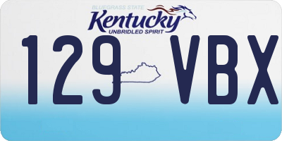 KY license plate 129VBX
