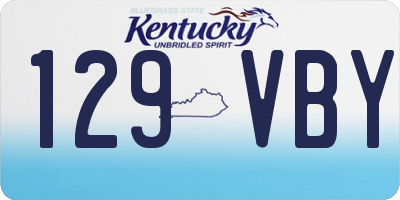 KY license plate 129VBY
