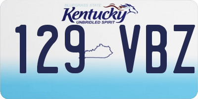 KY license plate 129VBZ