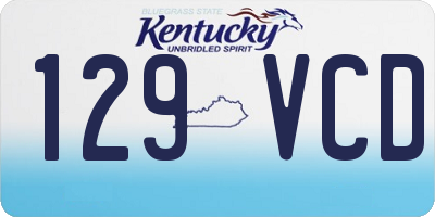 KY license plate 129VCD