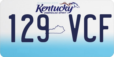 KY license plate 129VCF