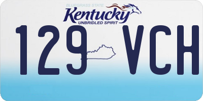 KY license plate 129VCH