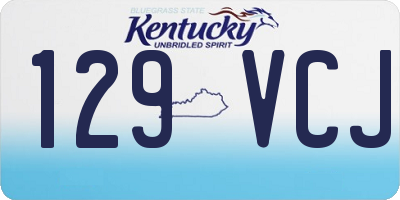 KY license plate 129VCJ