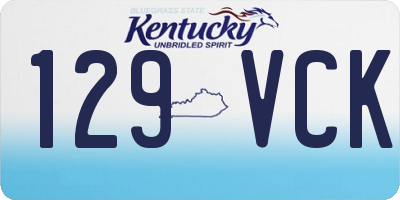 KY license plate 129VCK