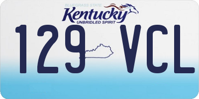 KY license plate 129VCL
