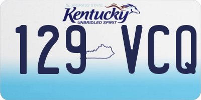 KY license plate 129VCQ