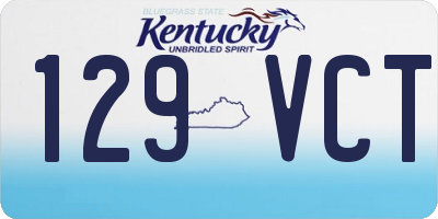 KY license plate 129VCT