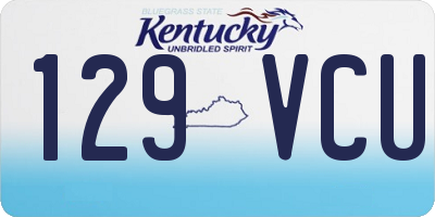 KY license plate 129VCU
